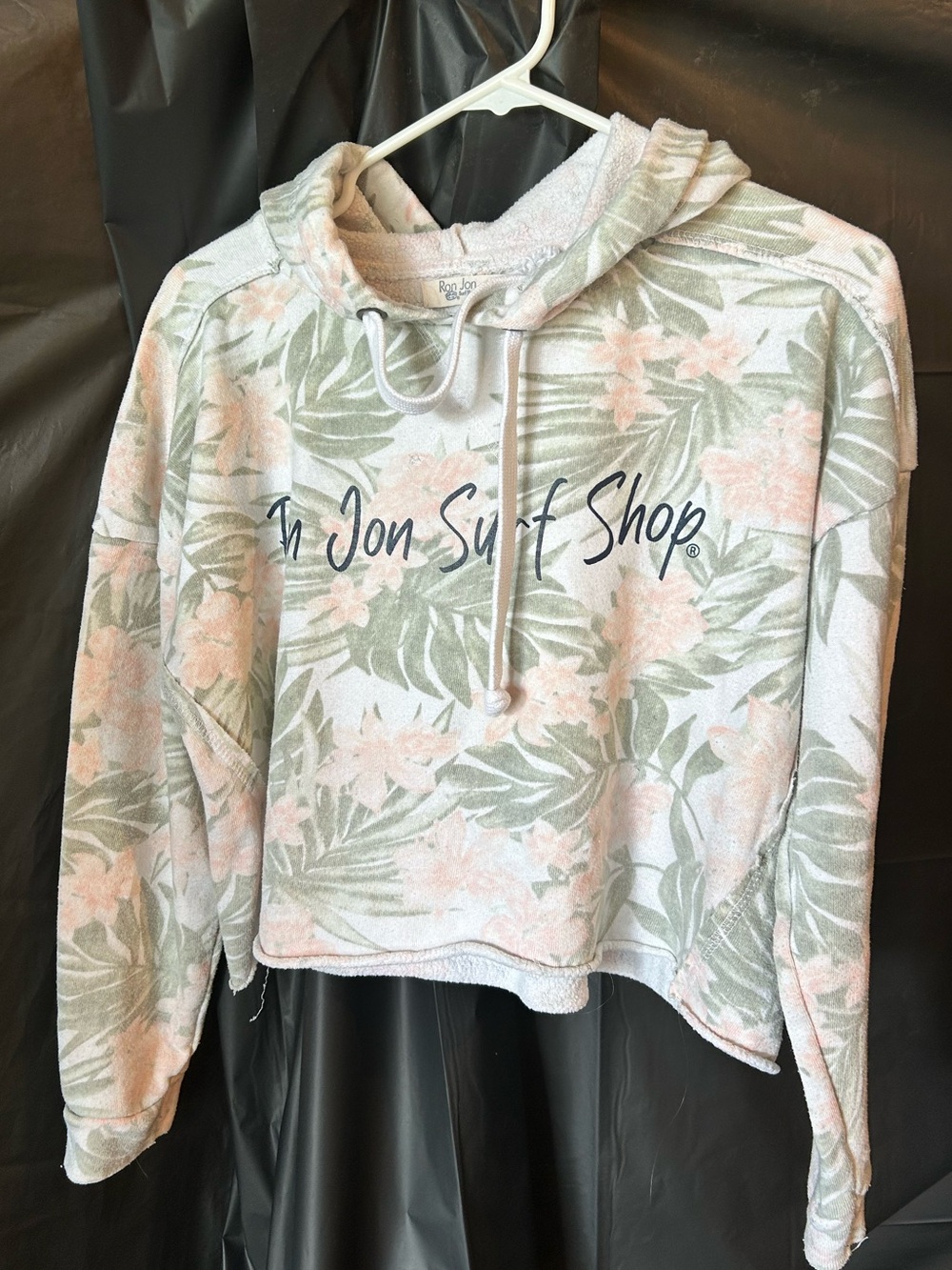 Ron Jon Floral Cropped Hoodie